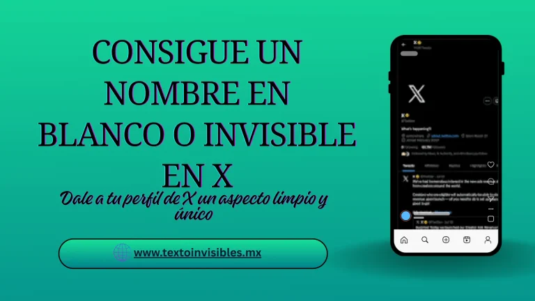 Cómo obtener un nombre en blanco o invisible en Twitter (X)